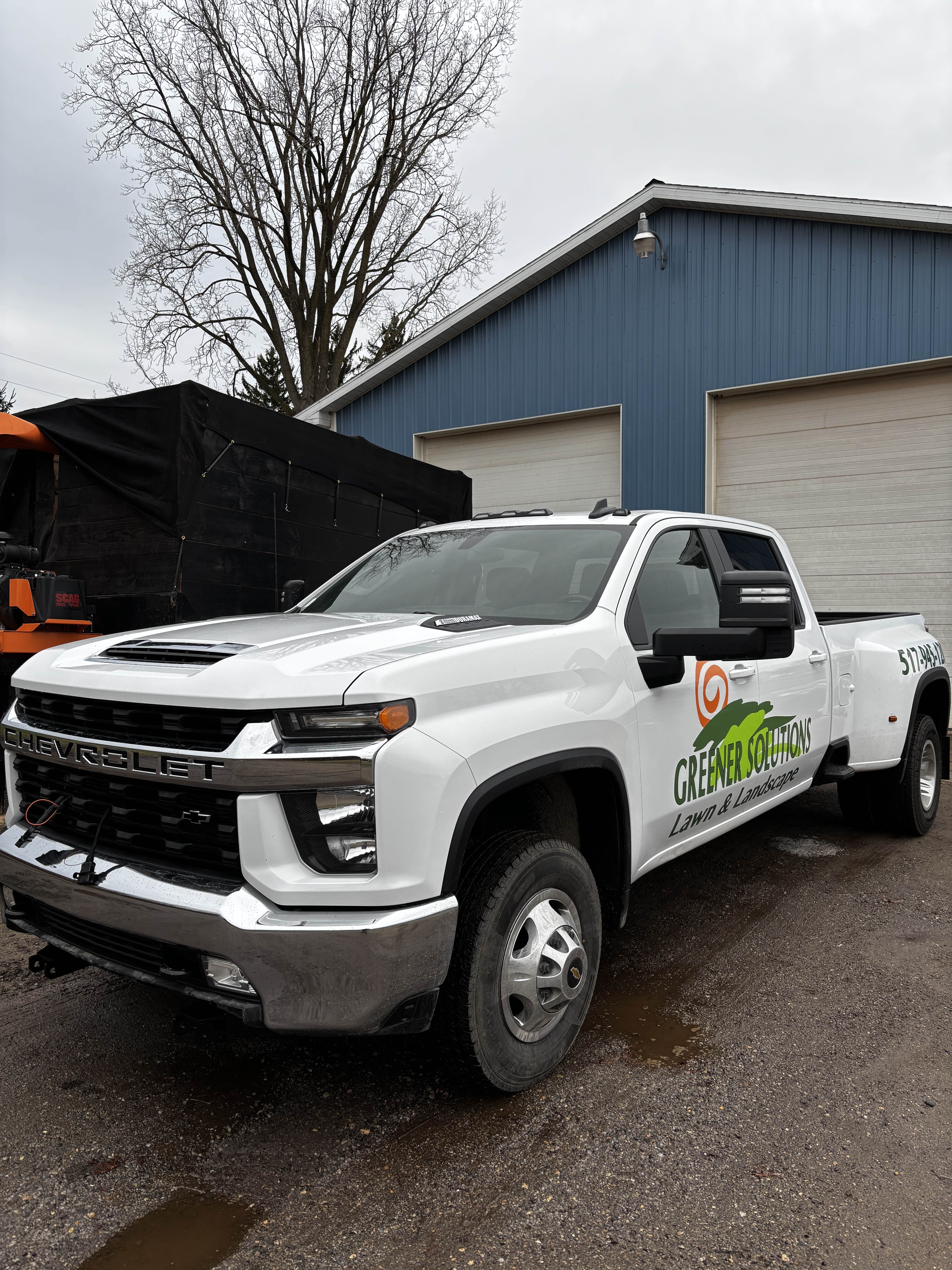 Greener Solutions branded Chevrolet truck